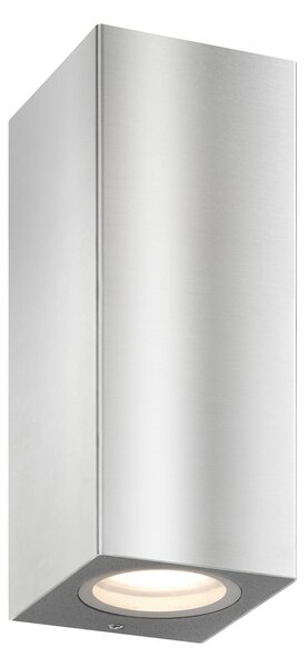 LCD Lampă de exterior 5051, oțel inoxidabil, 17 cm, IP54, sus/jos, GU10, reglabil, Metalic, Metal, Modern, Priză de perete sus / jos