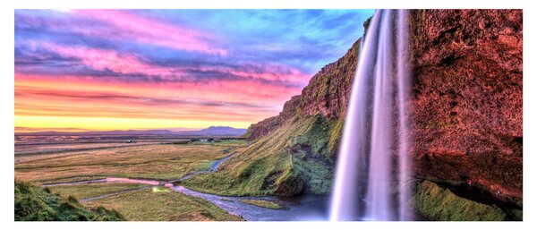 Tablou - Cascada Seljalandsfoss (120x50 cm)