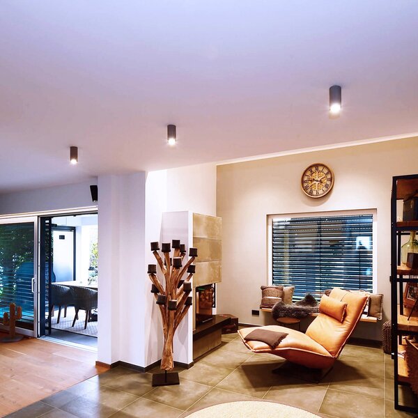 Deko-Light Spot LED Lucea 6, negru, aluminiu, 2.700 K, reglabil, Negru, Camera de zi / sufragerie, Aluminiu, Modern