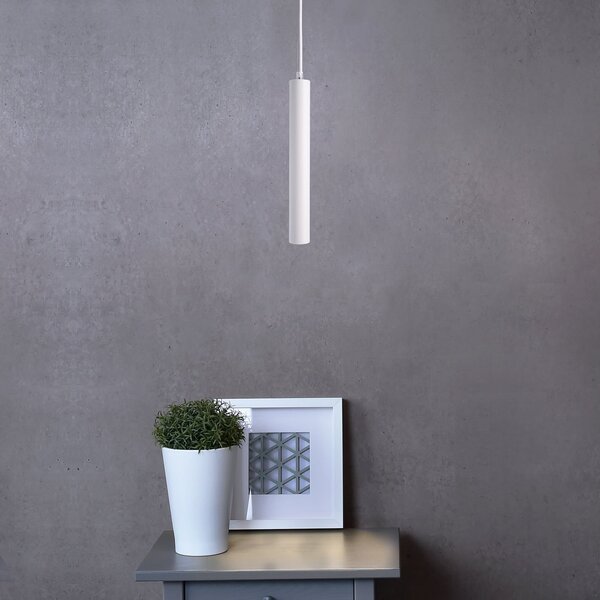 Deko-Light Lampă suspendată LED Slim, albă, aluminiu, 2.700 K, reglabil, Alb, Camera de zi / sufragerie, Aluminiu, Modern