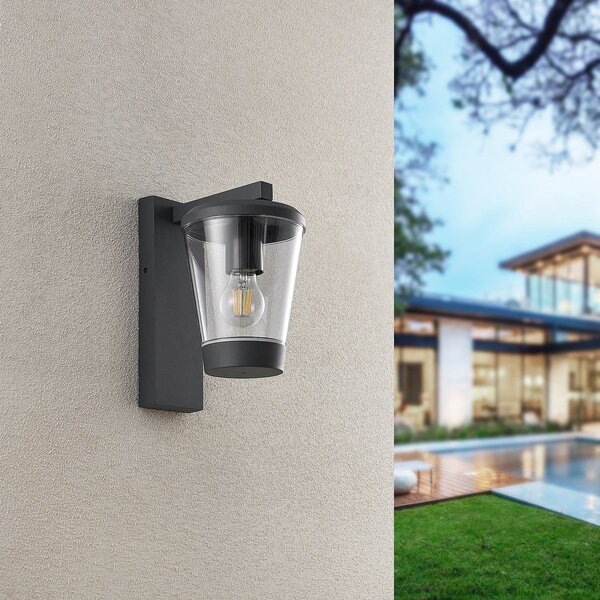 Trio Lighting Lampă de exterior CAVADO, antracit, înălțime 28 cm, IP44, reglabil, Negru, Aluminiu, Modern