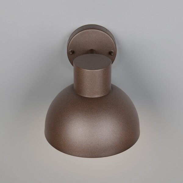 Trio Lighting Lampă de exterior ELBE, culoare ruginie, Ø 20 cm, metal, IP44, reglabil, Maro / Rugină, Aluminiu, Perete rotund