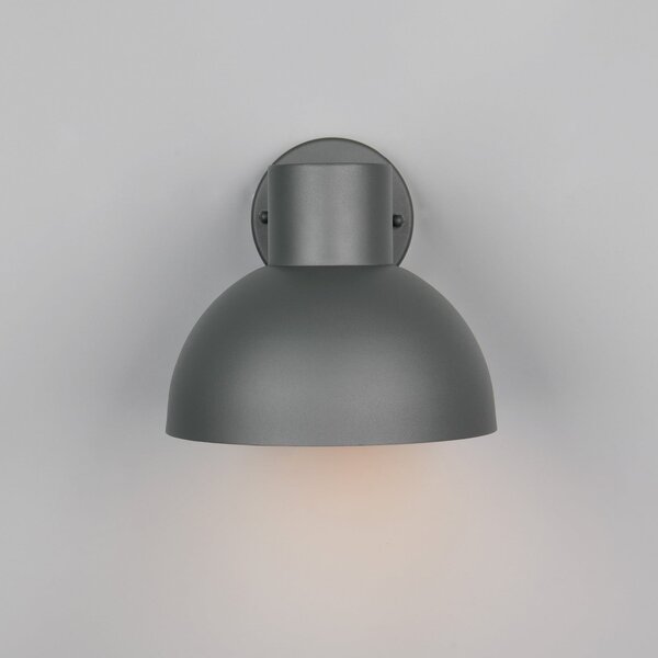 Trio Lighting Lumină exterioară ELBE, antracit, Ø 20 cm, metal, IP44, reglabil, Negru, Aluminiu, Perete rotund