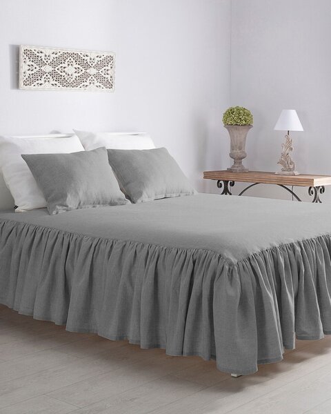 Cuvertură de pat Frilly 160 x 210 cm gri deschis