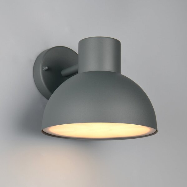 Trio Lighting Lumină exterioară ELBE, antracit, Ø 20 cm, metal, IP44, reglabil, Negru, Aluminiu, Perete rotund