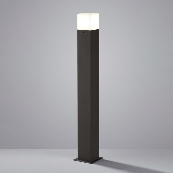 Trio Lighting Bornă luminoasă LED HUDSON, antracit, înălțime 80 cm, metal, IP44, Negru, Aluminiu, Modern