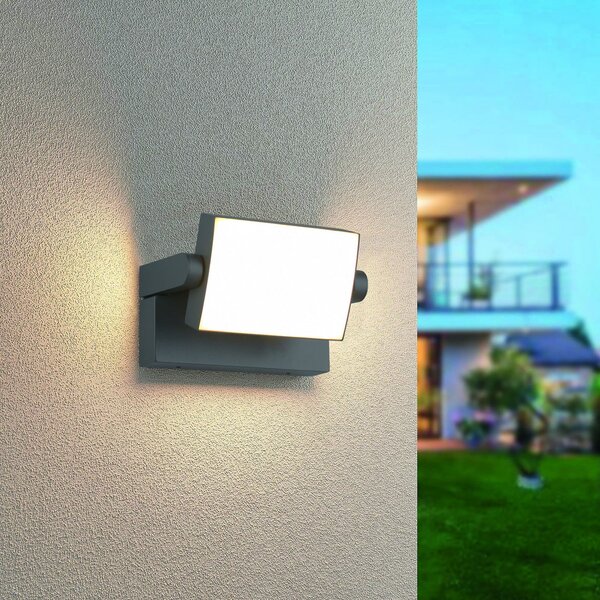 Trio Lighting Lumină LED pentru exterior KANSAS, antracit, lățime 20 cm, IP54, Negru, Aluminiu, Modern