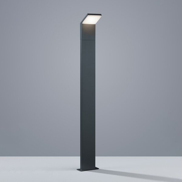 Trio Lighting Bornă luminoasă LED Pearl, înălțime 100 cm, antracit, metal, IP54, Negru, Aluminiu, Modern