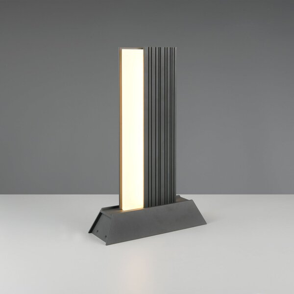 Trio Lighting Bornă luminoasă LED MARIZA, înălțime 50 cm, antracit, metal, IP65, Negru, Aluminiu, Modern
