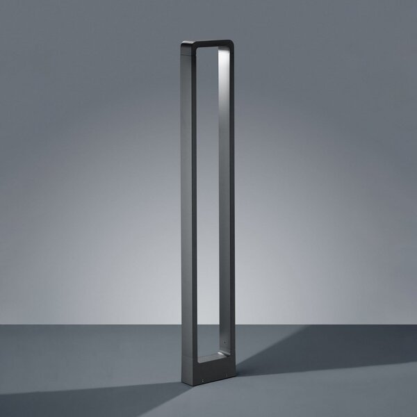 Trio Lighting Bornă luminoasă LED RENO, antracit, înălțime 100 cm, metal, IP54, Negru, Aluminiu, Modern
