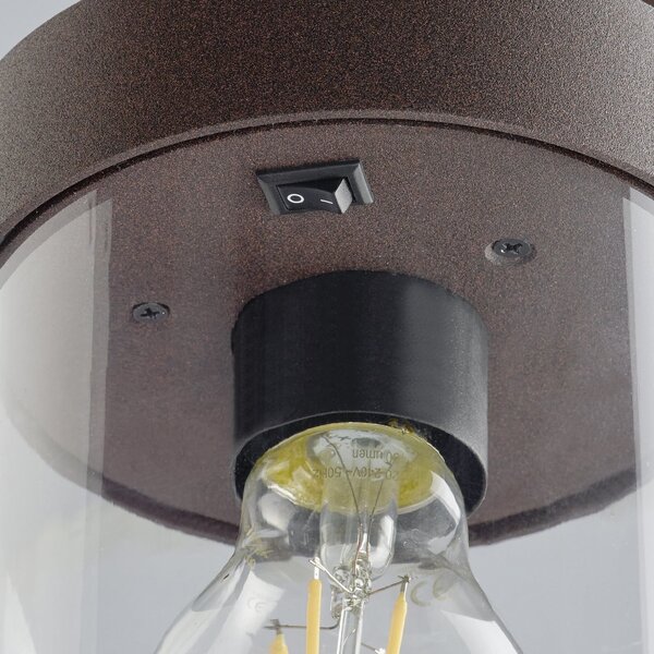 Trio Lighting Bornă luminoasă SAMBESI, culoare ruginie, înălțime 100 cm, metal, IP44, reglabil, Maro / Rugină, Aluminiu, Modern