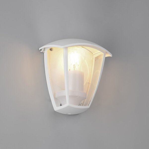 Trio Lighting Lumină exterioară VENTA, albă, adiacentă, înălțime 20 cm, IP44, reglabil, Alb, Aluminiu, Felinar