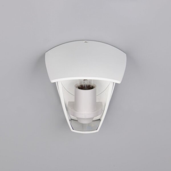 Trio Lighting Lampă de exterior VENTA, albă, soclu în partea superioară, înălțime 24 cm, IP44, reglabil, Alb, Aluminiu, Felinar
