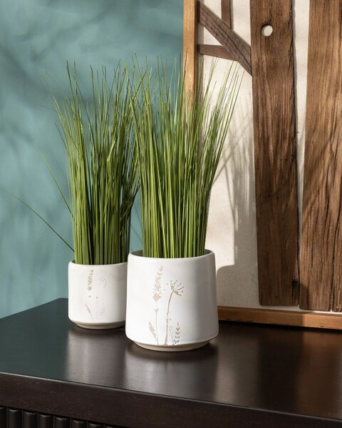 Ghiveci decorativ Botanic White II 10x10x10 cm