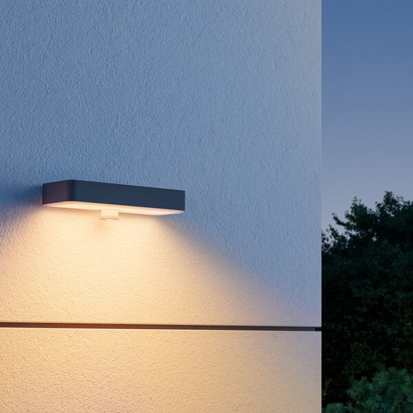 STEINEL aplică de perete solară LED XSolar SOL-O S, antracit Senzor, reglabil, Negru, Aluminiu, Modern