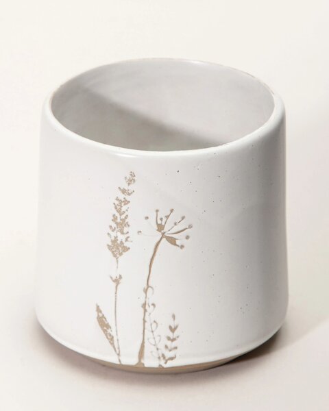 Ghiveci decorativ Botanic White I 12x12x12 cm