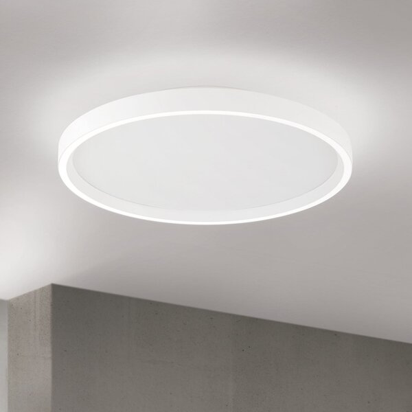 ORION Plafonieră LED Masca, albă, Ø 40 cm, CCT, metal, dimabil, reglabil, Alb, Camera de zi / sufragerie, Metal, Modern