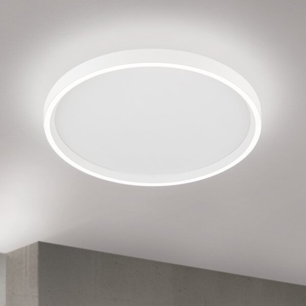 ORION Plafonieră LED Masca, albă, Ø 40 cm, CCT, metal, dimabil, reglabil, Alb, Camera de zi / sufragerie, Metal, Modern