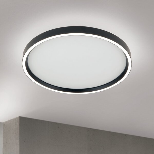 ORION Plafonieră LED MASCA, negru, Ø 40 cm, CCT, metal, dimabil, reglabil, Negru, Camera de zi / sufragerie, Metal, Modern