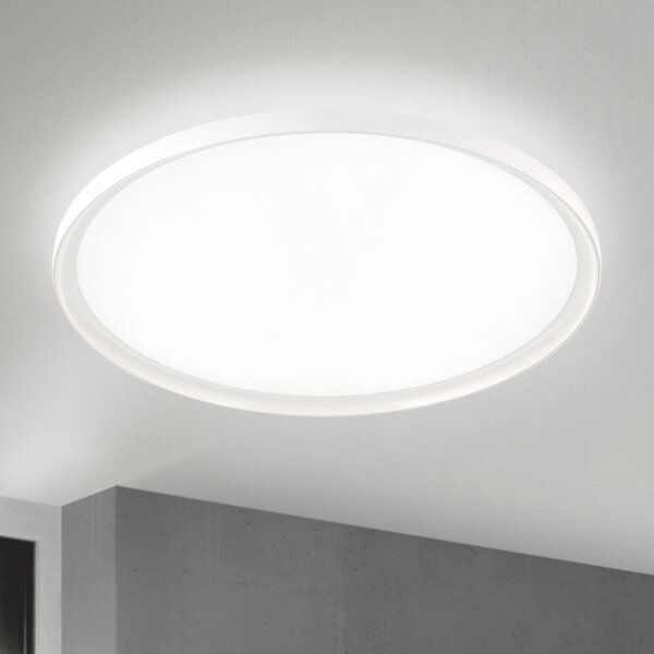 ORION Plafonieră LED GAMMA, Ø 60 cm, albă, telecomandă, CCT dim, reglabil, Alb, Camera de zi / sufragerie, Metal, Modern