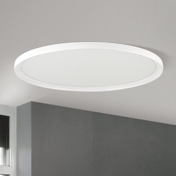 ORION Plafonieră LED GAMMA, Ø 60 cm, albă, telecomandă, CCT dim, reglabil, Alb, Camera de zi / sufragerie, Metal, Modern