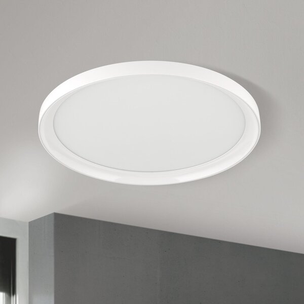 ORION Plafonieră LED GAMMA, Ø 40 cm, albă, telecomandă, CCT dim, reglabil, Alb, Camera de zi / sufragerie, Metal, Modern
