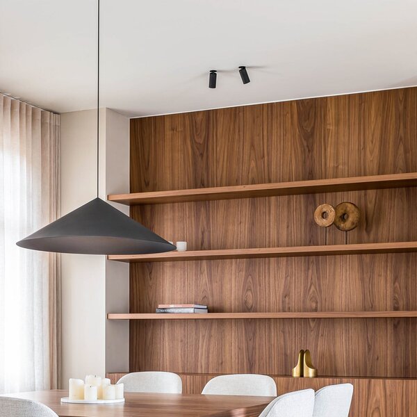 Wever & Ducré Lighting WEVER DUCRÉ Spot LED încastrabil Ceno 1.0 bronz 927 arc cu lamele, Bronz / Alamă Veche, Camera de zi / sufragerie, Modern