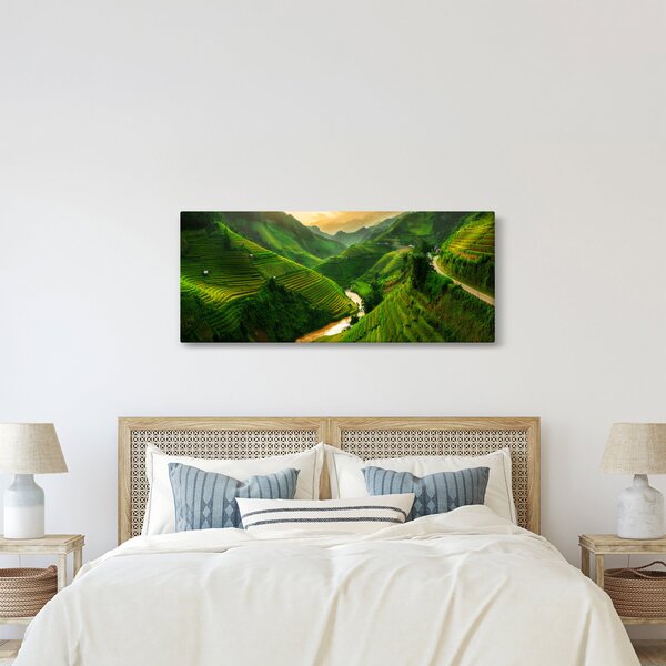 Tablou - Terase de orez Mu Cang Chai (120x50 cm)