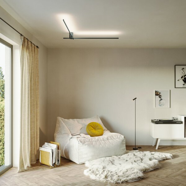 Wever & Ducré Lighting WEVER DUCRÉ Plafonieră LED Fil Spin 1.0 negru 927, reglabil, Negru, Camera de zi / sufragerie, Aluminiu, Modern