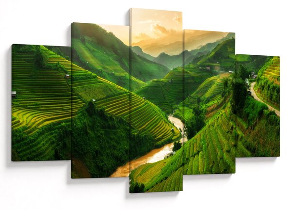 Tablou - Terase de orez Mu Cang Chai (150x105 cm)