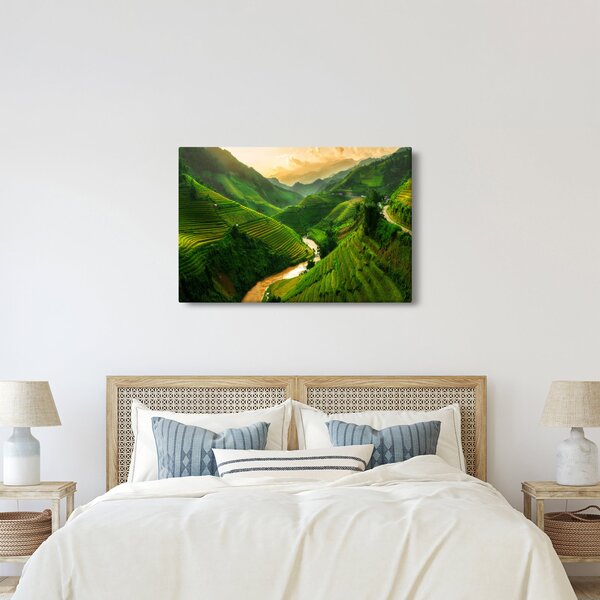 Tablou - Terase de orez Mu Cang Chai (90x60 cm)
