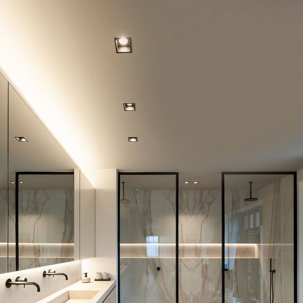 Wever & Ducré Lighting WEVER DUCRÉ Spot LED Plano 2.0 negru, dimabil, reglabil, Negru, Camera de zi / sufragerie, Aluminiu, Modern, Plafon cu flacără multiplă