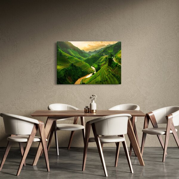 Tablou - Terase de orez Mu Cang Chai (90x60 cm)