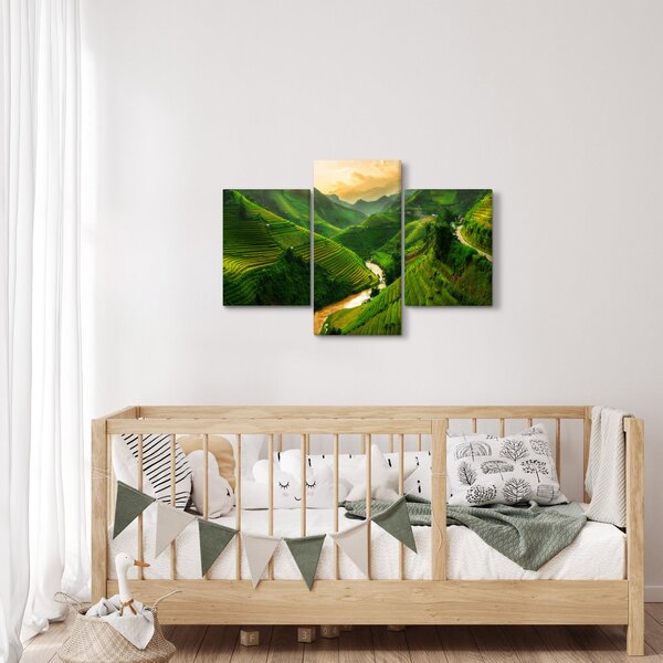 Tablou - Terase de orez Mu Cang Chai (90x60 cm)