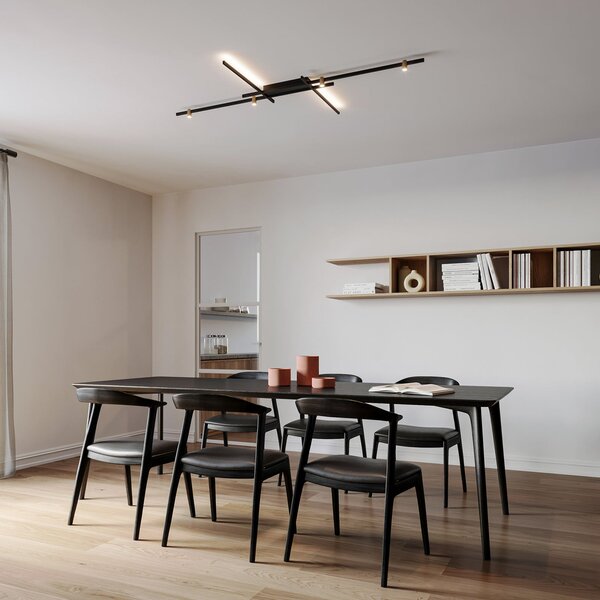 Wever & Ducré Lighting WEVER DUCRÉ bec LED Trace Grid 2.0 negru/bej 927, reglabil, Negru, Camera de zi / sufragerie, Aluminiu, Modern