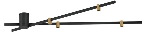Wever & Ducré Lighting WEVER DUCRÉ bec LED Trace Spin 1.0 negru/bej 927, reglabil, Negru, Camera de zi / sufragerie, Aluminiu, Modern