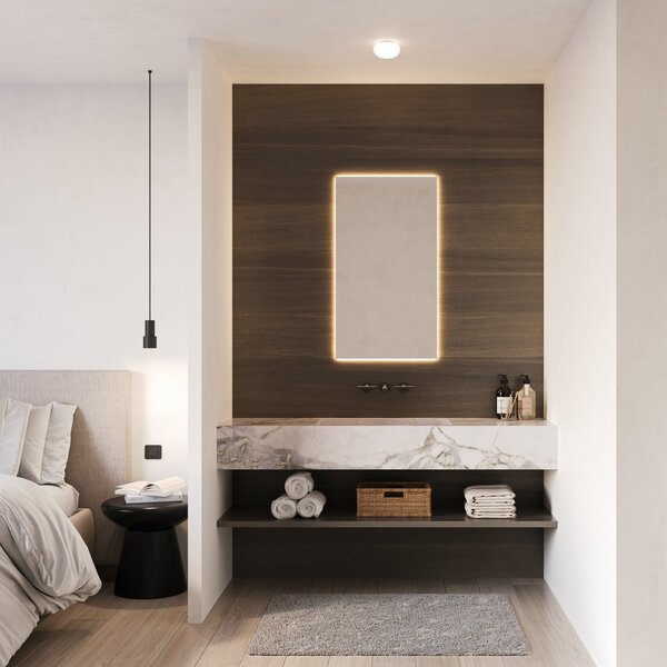 Wever & Ducré Lighting WEVER & DUCRÉ Plafonieră LED Perlez 3.0 Ø 20cm IP44 2.700 K, reglabil, Alb, Baie, Sticlă