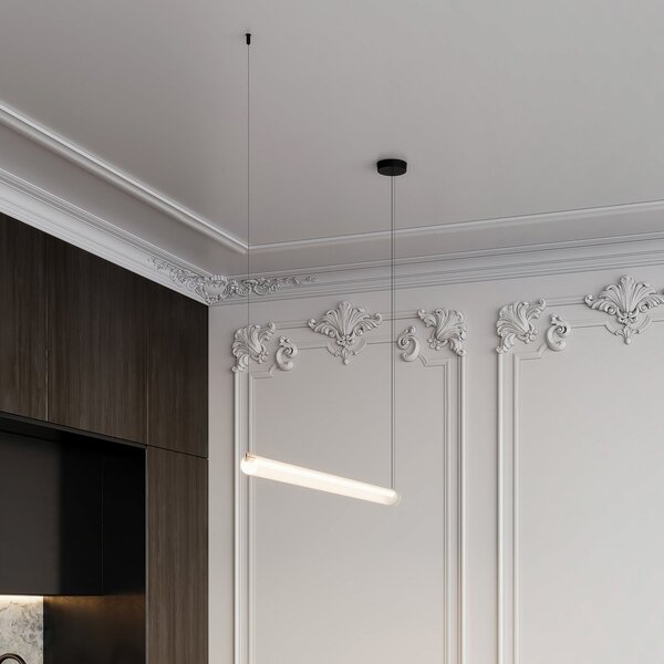 Wever & Ducré Lighting WEVER DUCRÉ Lampă suspendată LED Finelle 1.0 bej 2700K dimabil, reglabil, Bej, Camera de zi / sufragerie, Sticlă, Modern