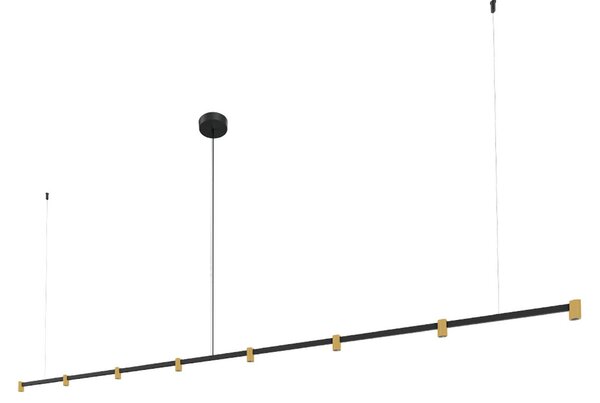 Wever & Ducré Lighting WEVER DUCRÉ Lampă suspendată LED Trace 3.0 negru/bej 927 dimabil, reglabil, Negru, Camera de zi / sufragerie, Aluminiu, Modern