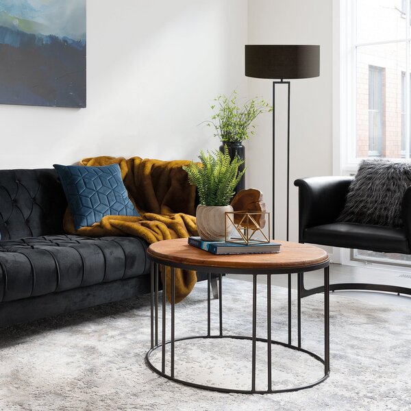 Steinhauer Lampadar Stang, negru/negru-auriu, înălțime 160 cm, chintz, reglabil, Negru, Camera de zi / sufragerie, Țesătură / Textil, Modern