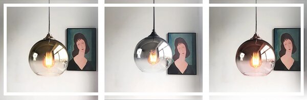 Lampa DE TAVAN din sticla APP 313-1CP Rose Gold