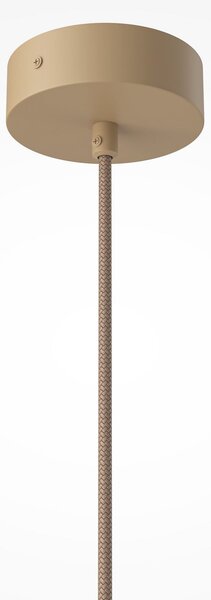 Maytoni Lampă suspendată Tavo, bej, travertin/sticlă, Ø 20 cm, reglabil, Bej, Camera de zi / sufragerie, Sticlă, Modern