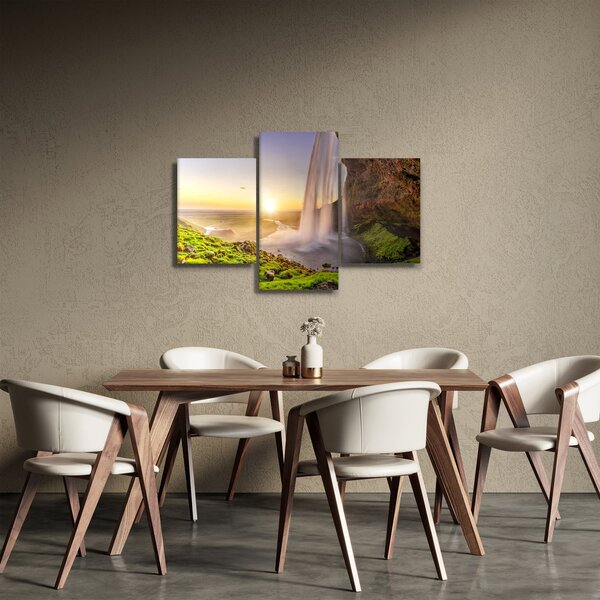 Tablou - Seljalandsfoss din spatele peșterii (90x60 cm)