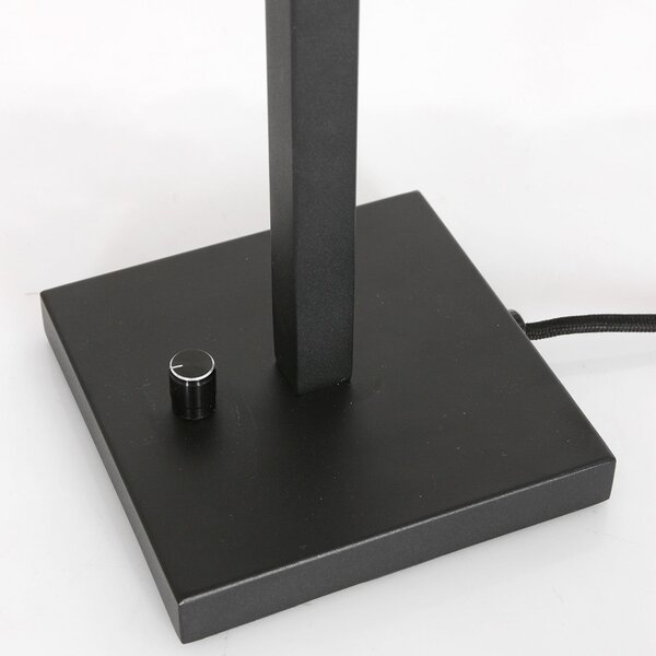 Steinhauer Lampa de masă Stang, negru/maro, înălțime 40 cm, plută, Negru, Camera de zi / sufragerie, Metal, Modern
