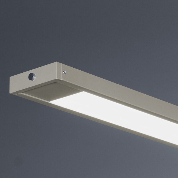 FISCHER & HONSEL Lampă suspendată LED Marlo, nisip, lungime 90 cm, CCT, dimmer tactil, reglabil, Bej, Camera de zi / sufragerie, Metal, Modern