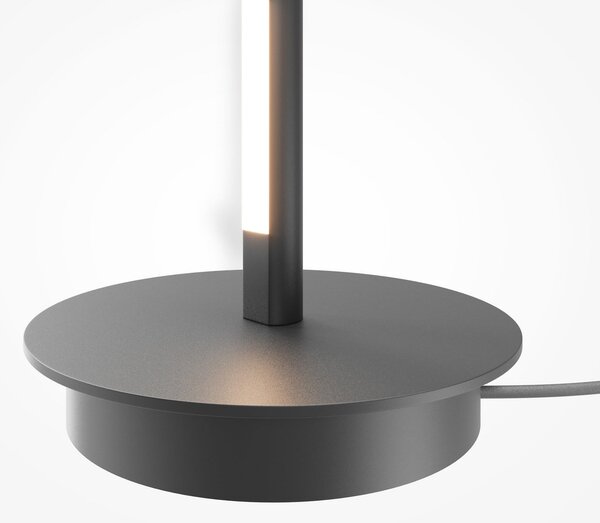 Maytoni Lampadar LED Thin, negru, aluminiu, înălțime 155 cm, dimabil, reglabil, Negru, Camera de zi / sufragerie, Aluminiu, Modern