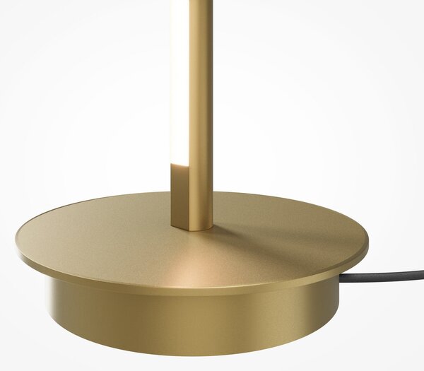 Maytoni Lampadar LED Thin, alamă, aluminiu, înălțime 155 cm, dimabil, reglabil, Auriu / Alamă, Camera de zi / sufragerie, Aluminiu, Modern
