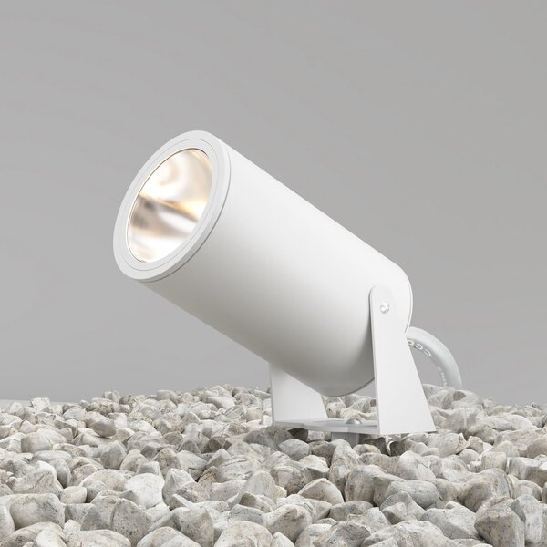 Maytoni Spot LED cu țeapă Bern, alb, aluminiu, IP65, Alb, Aluminiu