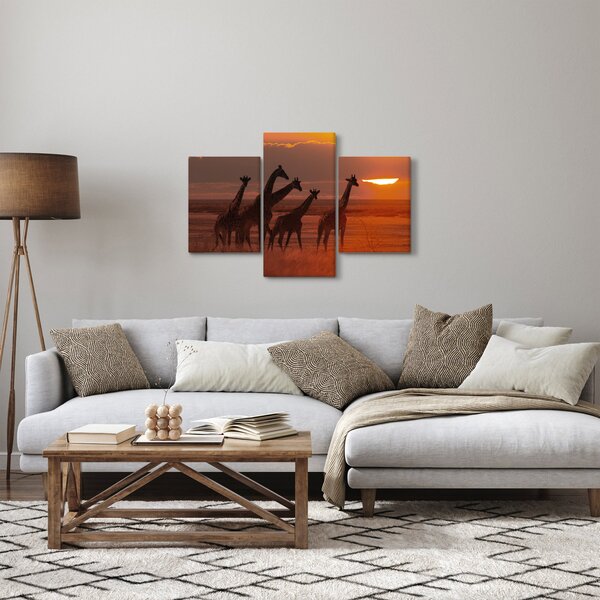 Tablou - Girafe în savana africană (90x60 cm)