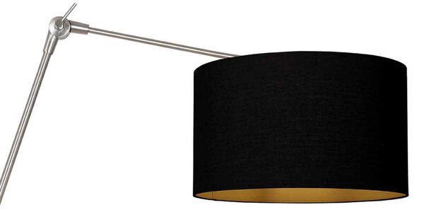 Steinhauer Aplică de perete Prestige Chic oțel/negru-auriu, proiecție 90 cm, reglabil, Metalic, Camera de zi / sufragerie, Metal